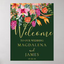 ピンクカラフルとオレンジの熱帯花へようこそ