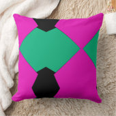 ピンクカラフルとグリーンの抽象芸術メニマリスト クッション (ブランケット)