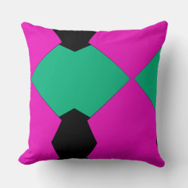 ピンクカラフルとグリーンの抽象芸術メニマリスト クッション