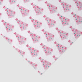 ピンクカラフルとターコイズのクリスマスツリー 薄葉紙 (詳細)