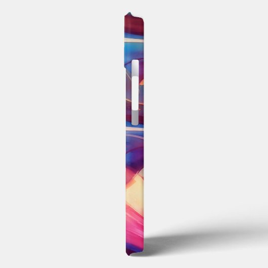 ピンクカラフルとブルーの大理石アートフォンケース Case-Mate iPhoneケース (裏面 / 左)