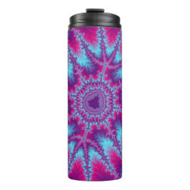 ピンクカラフルとライトブルーのフラクタル タンブラー