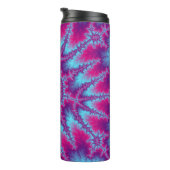 ピンクカラフルとライトブルーのフラクタル タンブラー (回転右)