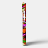 ピンクカラフルと彫られた曲がった切り出し Case-Mate iPhoneケース (裏面 / 左)