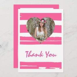 ピンクカラフルと白の水彩写真のグラデーション 招待状