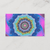 ピンクカラフルと青のフラクタル 名刺 (正面)