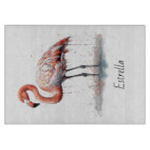 ピンクカラフルのフラミンゴ、カスタマイズ可能 カッティングボード (正面)