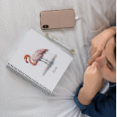 ピンクカラフルのフラミンゴ、カスタマイズ可能 ノートブック