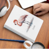 ピンクカラフルのフラミンゴ、カスタマイズ可能 ノートブック