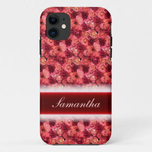 ピンクカラフルのローズカスタムブーケiphone 5ケース iPhone 11 ケース