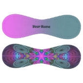 ピンクカラフルの名前を持つスピリチュアルフラクタル ソフトボール (パネル)