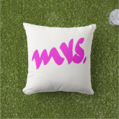 ピンクカラフルの白いミセス・ギフトカラフル・デコール アウトドアクッション (芝生)