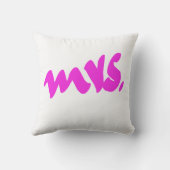 ピンクカラフルの白いミセス・ギフトカラフル・デコール アウトドアクッション (裏面)