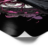 ピンクカラフルの砂糖スカルno p5光沢ポスター ポスター (コーナー)