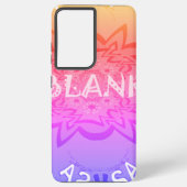 ピンクカラフルの美しいフローラアートデザイン SAMSUNG GALAXYケース (裏面)