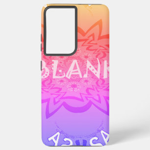 ピンクカラフルの美しいフローラアートデザイン SAMSUNG GALAXY S21+ケース