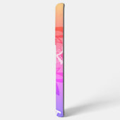 ピンクカラフルの美しいフローラアートデザイン SAMSUNG GALAXYケース (左側面)