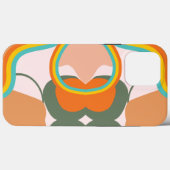 ピンクカラフルの美学の70年代のレトロ抽象芸術 Case-Mate iPhoneケース (裏面 (横))