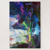 ピンクカラフルの花アジアの風景 ジグソーパズル (縦)