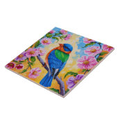 ピンクカラフルの野生のバラ自然 タイル (側面)