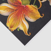 ピンクカラフルイエローリリー植物性イラストレーション 薄葉紙 (詳細)