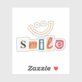 ピンクカラフルインディスマイル シール (シート)