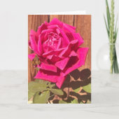 ピンクカラフルエレガントのフローラピンクの花 カード (正面)