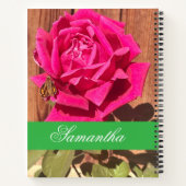 ピンクカラフルエレガントのフローラピンクの花 ノートブック (裏面)