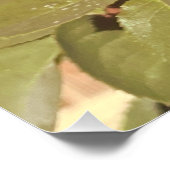 ピンクカラフルエレガントのフローラピンクの花 ポスター (コーナー)