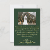 ピンクカラフルオかわいらしレンジ熱帯の花写真 サンキューカード (裏面)