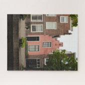 ピンクカラフルオランダカナルハウスライデンオランダ ジグソーパズル (横)