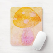 ピンクカラフルオレンジ色の水色キノコ マウスパッド (マウス)