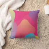 ピンクカラフルグラデーション クッション (ブランケット)