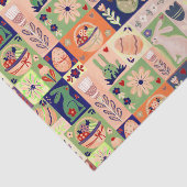 ピンクカラフルグリーンイースターバニーコラージュ 薄葉紙 (詳細)