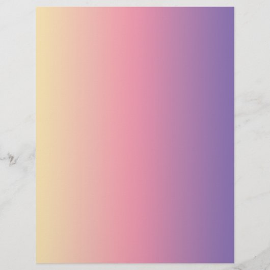 ピンクカラフルサンセットグラデーションスクラップブック紙 (正面)