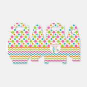 ピンクカラフルジグザグラマ誕生日パーティー フェイバーボックス (折り畳みなし)