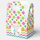 ピンクカラフルジグザグラマ誕生日パーティー フェイバーボックス (オープン)