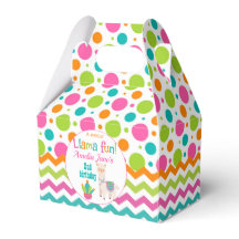 ピンクカラフルジグザグラマ誕生日パーティー