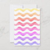 ピンクカラフルスター誕生日キッズガールフォト サンキューカード (裏面)