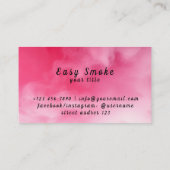 ピンクカラフルスモークVAPEショップ名刺 名刺 (裏面)