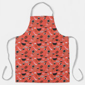 ピンクカラフルス日本のシ料理準備シェフ エプロン (正面)