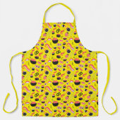 ピンクカラフルス日本のシ料理準備シェフ エプロン (正面)