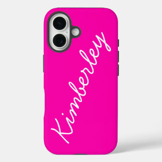 ピンクカラフルネオンモノグラムトレンディーファッションカラー iPhone 16ケース