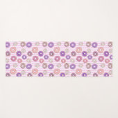 ピンクカラフルパステルドーナツイラストレーション ヨガマット (正面(横))