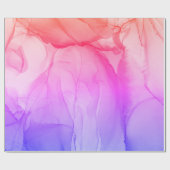 ピンクカラフルパープル抽象芸術アートラッピング紙 ラッピングペーパー (フラット)