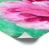 ピンクカラフルフローラアート ポスター (コーナー)