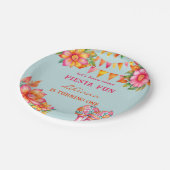 ピンクカラフルフローラブルーフェスタ1st誕生日 ペーパープレート (アングル)