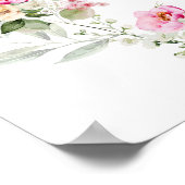 ピンクカラフルフローラボウ卒業パーティー ポスター (角)