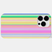 ピンクカラフルブルーグリーンイエローパープルストライプ Case-Mate iPhoneケース (裏面 (横))