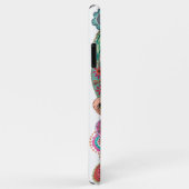 ピンクカラフルブルーブライトピーコックフローラペイズリー Case-Mate iPhoneケース (裏面/右)